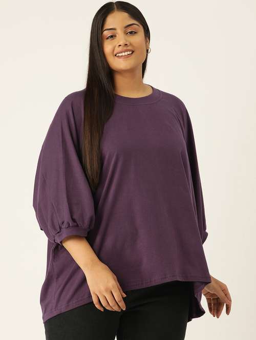 women round neck solid regular top - 21532969 - Standard Image - 0