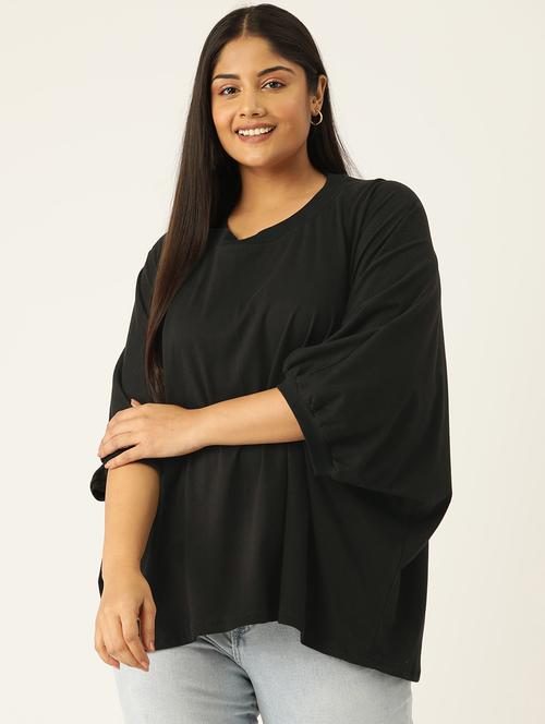 women round neck solid regular top - 21532972 - Standard Image - 0
