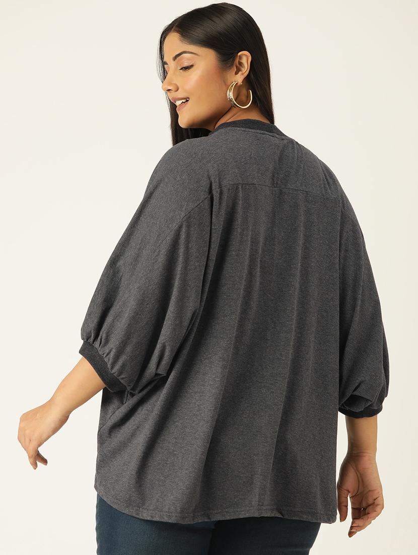 women round neck solid regular top - 21532973 - Standard Image - 2