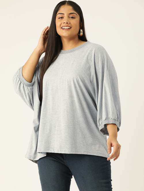women round neck solid regular top - 21532974 - Standard Image - 0