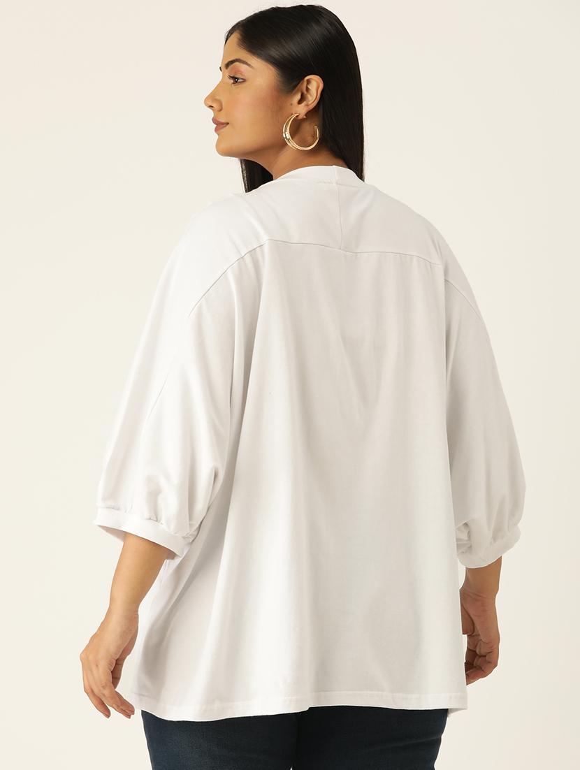 women round neck solid regular top - 21532975 - Standard Image - 2