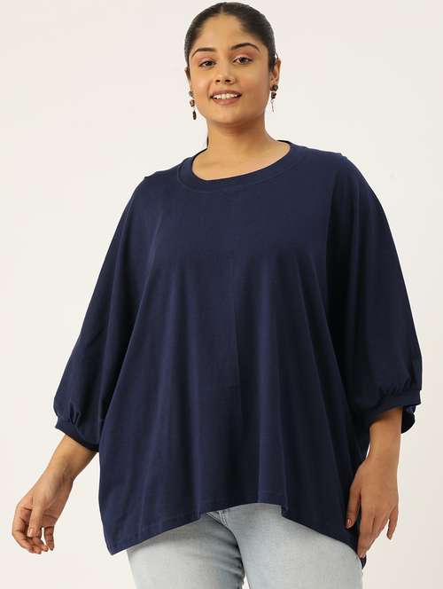women round neck solid regular top - 21532977 -  Standard Image - 0