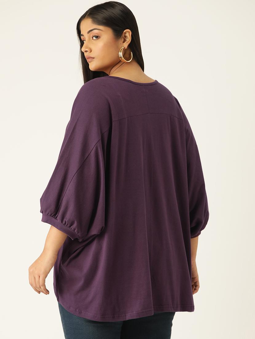women v-neck solid regular top - 21532979 - Standard Image - 2