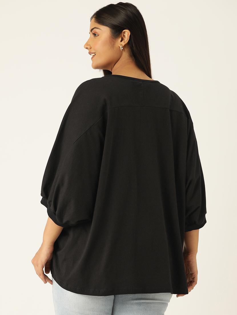 women v-neck solid regular top - 21532982 - Standard Image - 2