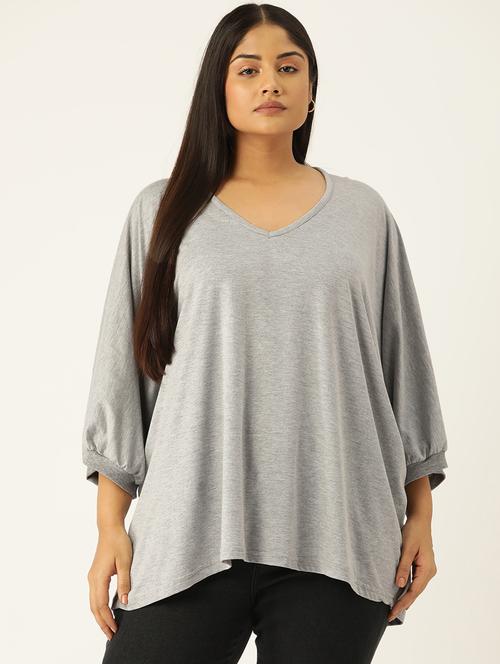 women v-neck solid regular top - 21532984 -  Standard Image - 0
