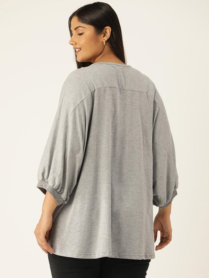 women v-neck solid regular top - 21532984 - Standard Image - 2