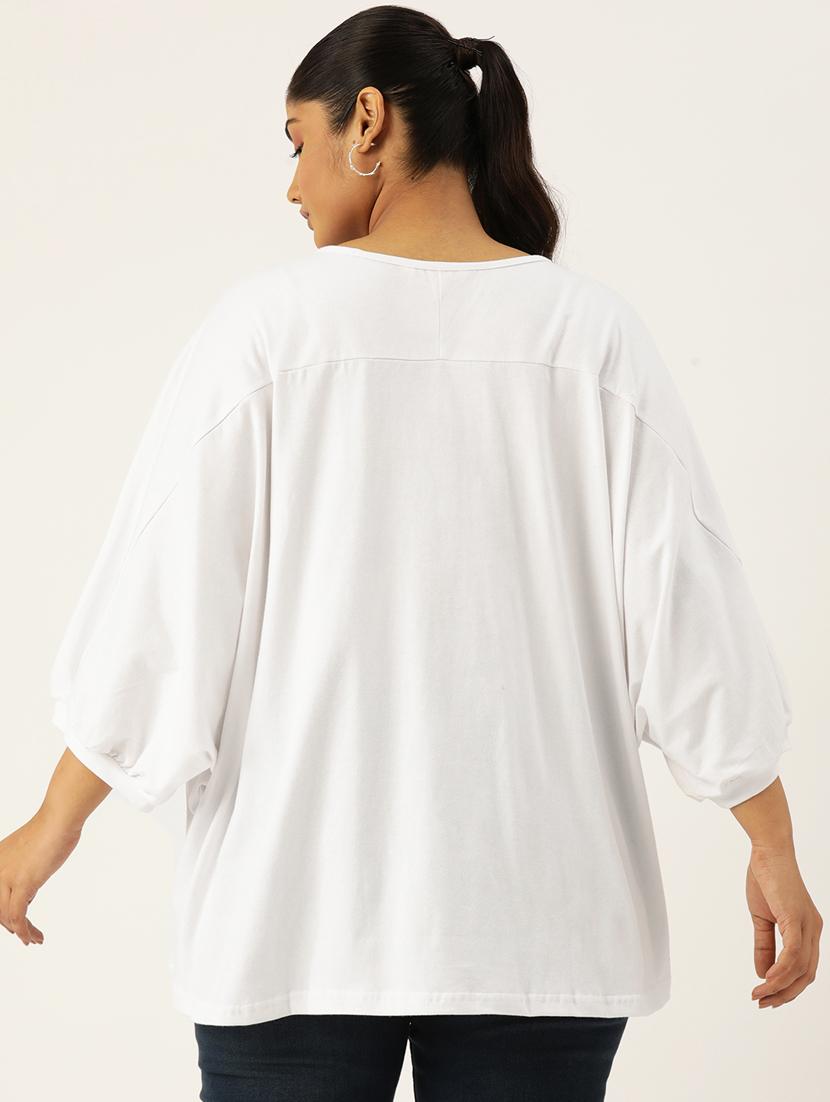 women v-neck solid regular top - 21532985 - Standard Image - 2