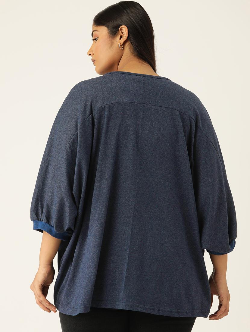 women v-neck solid regular top - 21532986 - Standard Image - 2