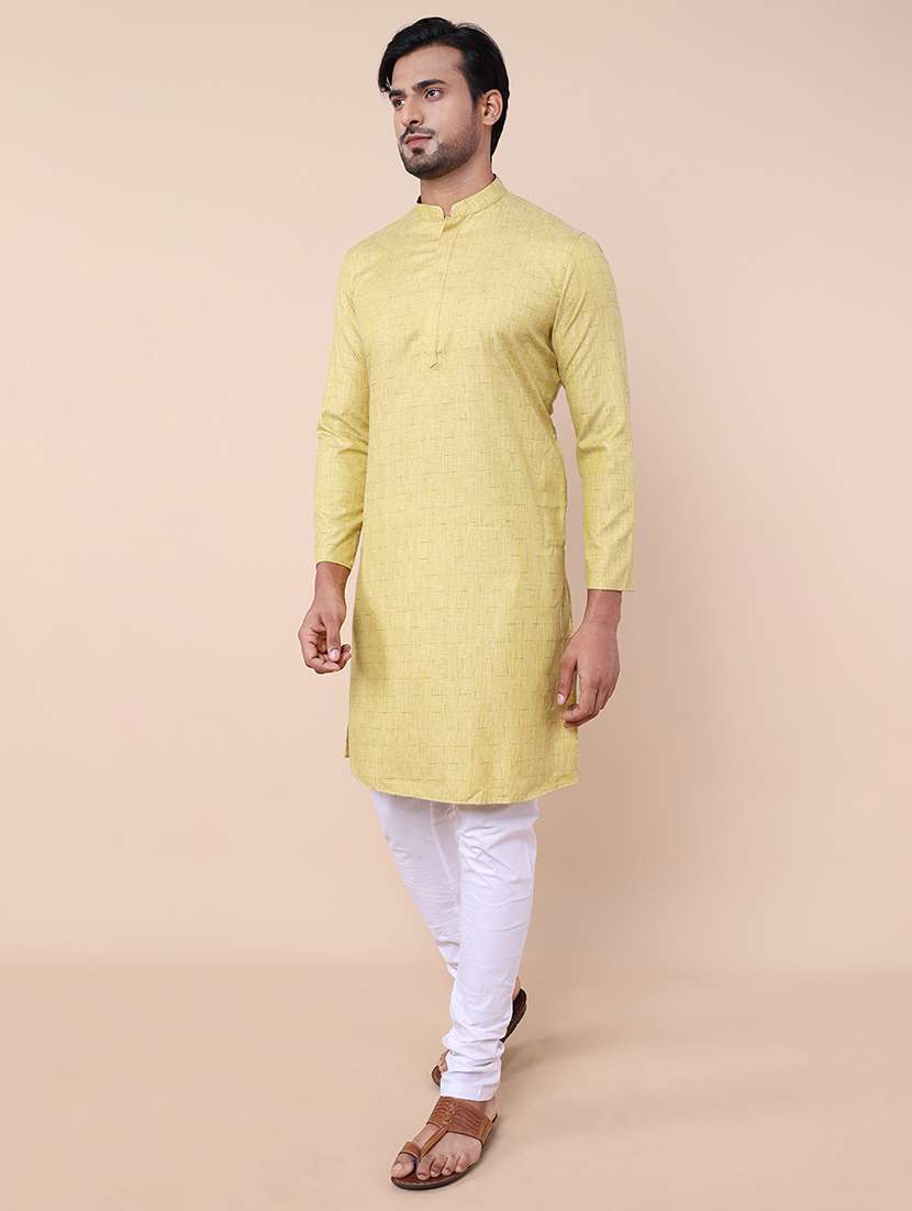 men self design kurta churidar ethnic wear set - 21533027 - Standard Image - 2