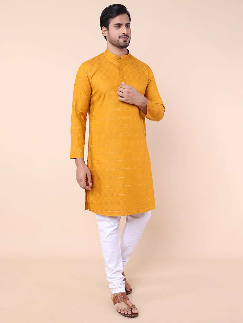 men self design kurta churidar ethnic wear set - 21533036 - Standard Image - 2