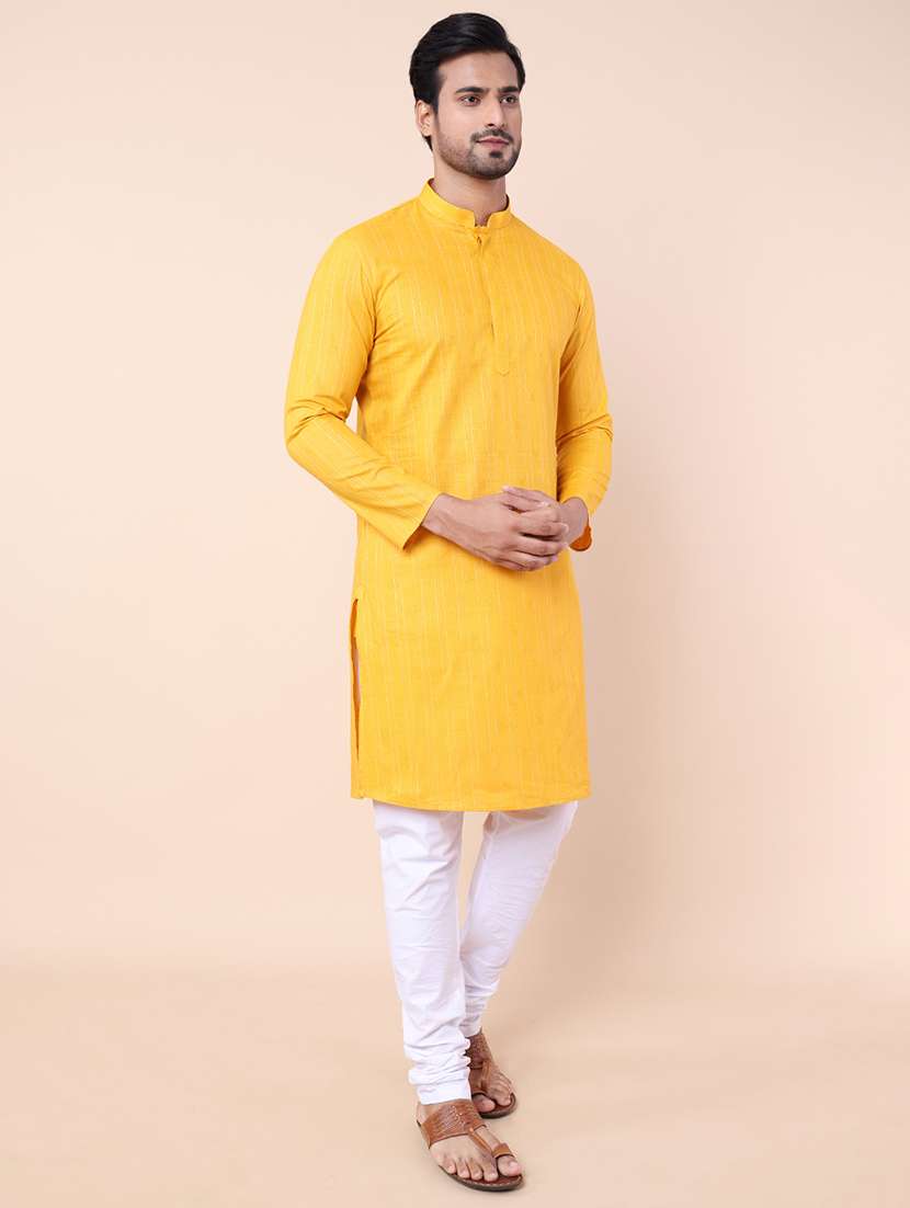 men striped kurta churidar ethnic wear set - 21533043 - Standard Image - 2