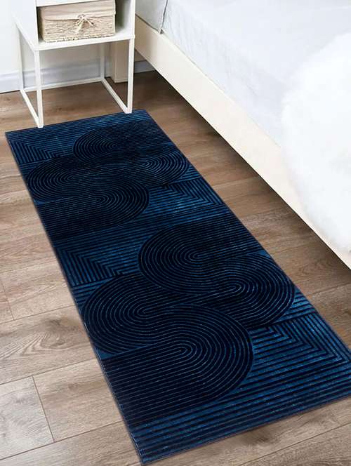 modefe 2x6 feet runner rug carpet blue geometric printed primium persian carpets for bedroom - 21533087 - Standard Image - 0