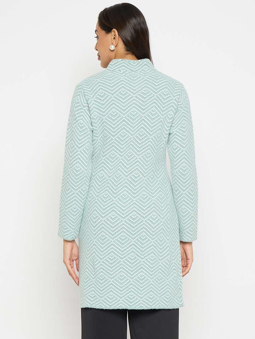 women self designed long sleeve cardigan - 21533200 -  Standard Image - 2