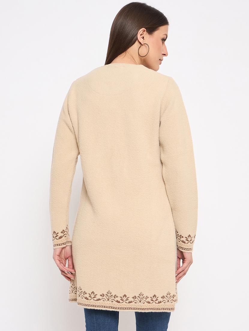 women self designed long sleeve cardigan - 21533213 - Standard Image - 2