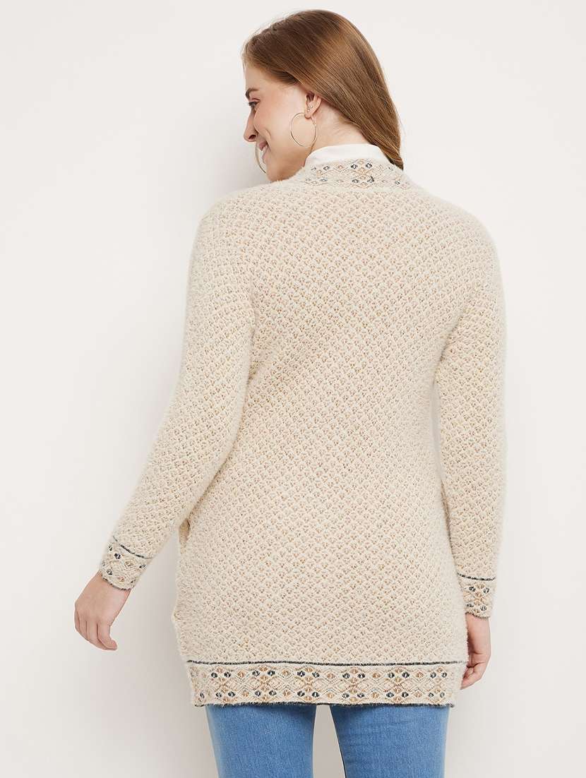 women self designed long sleeve cardigan - 21533236 -  Standard Image - 2