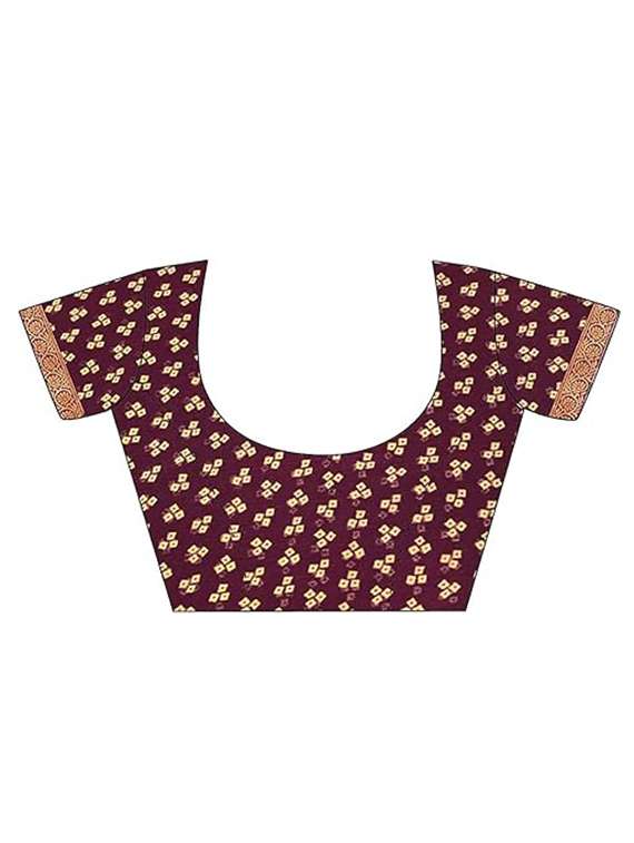 women bandhani printed saree with blouse - 21533399 -  Standard Image - 2