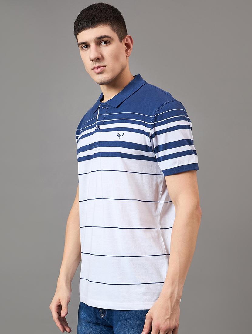 men white regular fit striped polo t-shirt - 21533444 -  Zoom Image - 0
