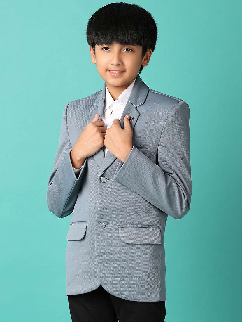 boys long sleeve solid blazer