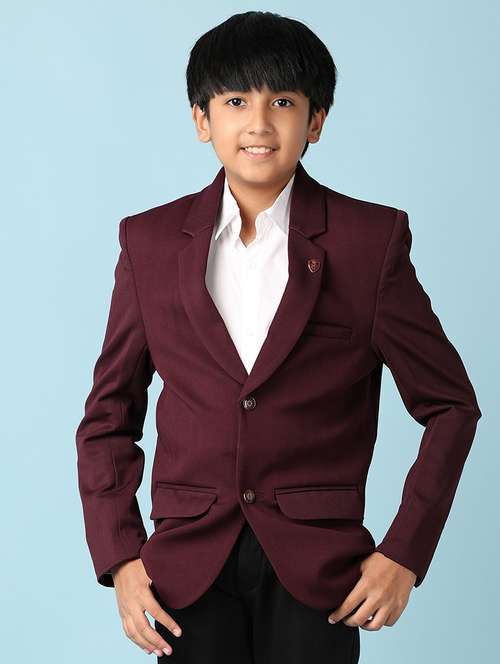 boys long sleeve solid blazer - 21533467 -  Standard Image - 0