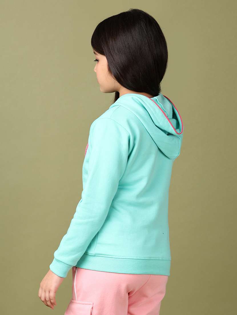 Girls Solid With Work Long Sleeve Sweatshirt - 21533540 -  Standard Image - 2