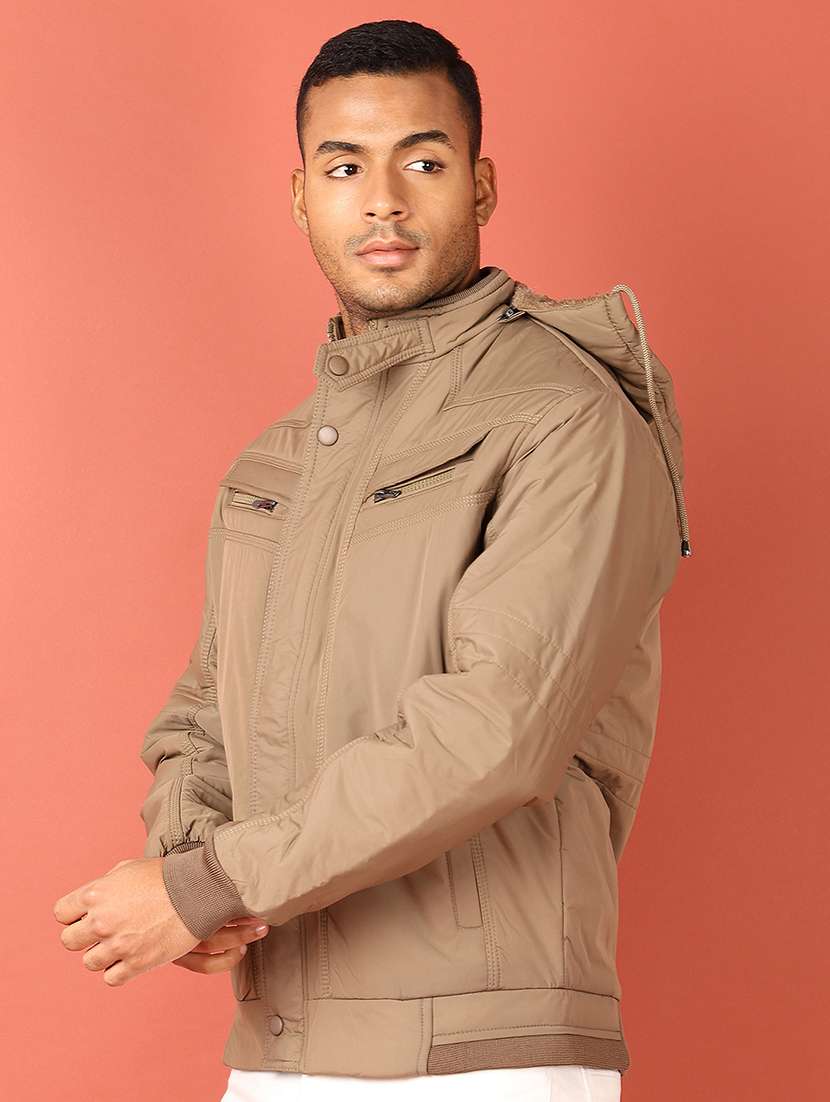 men long sleeves solid casual jacket - 21533546 -  Standard Image - 2