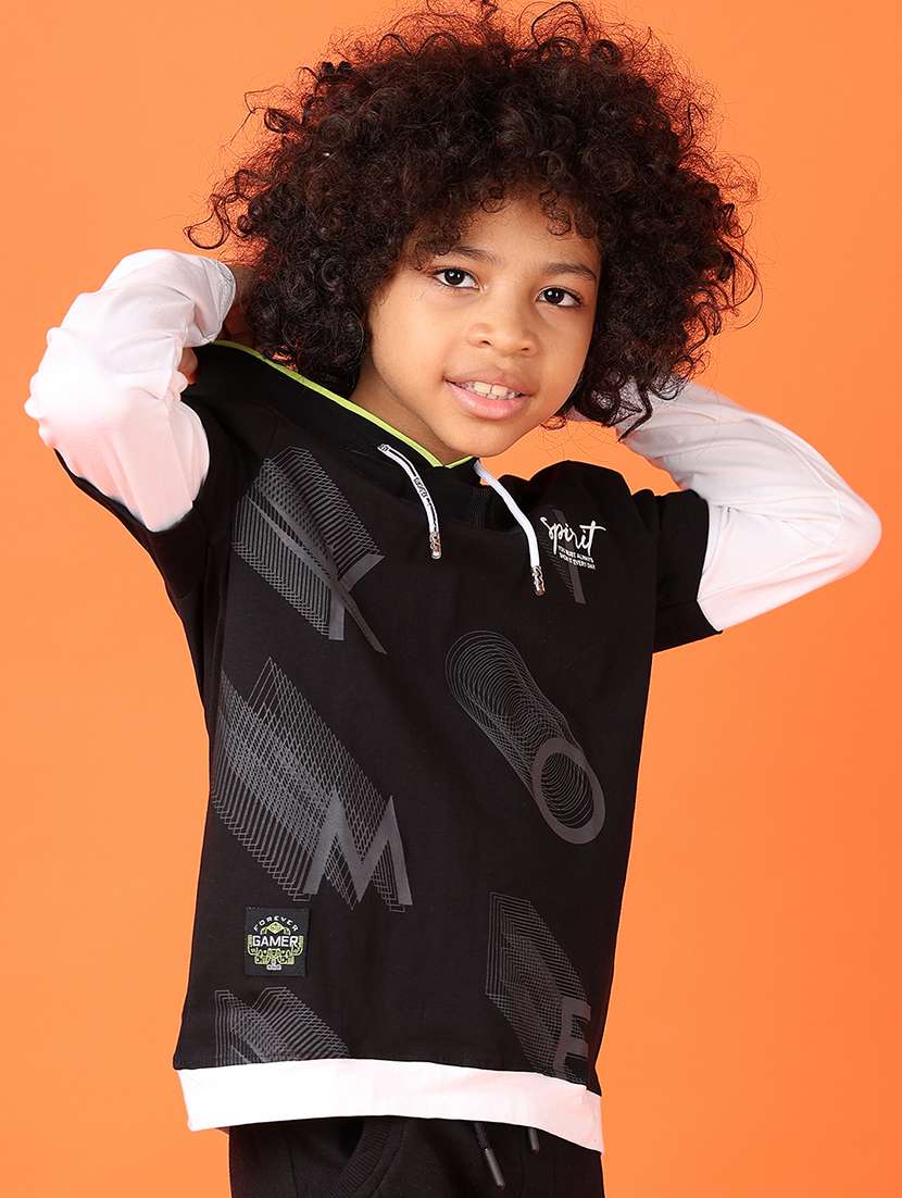 boys long sleeves color block t-shirt - 21533555 - Standard Image - 2