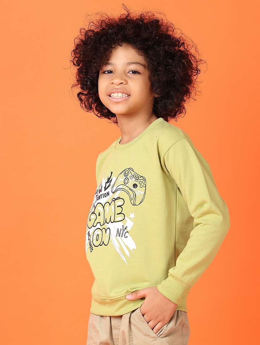 boys front print long sleeve sweatshirt - 21533567 -  Standard Image - 2
