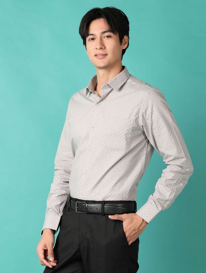 men printed long sleeve formal shirt - 21533576 - Standard Image - 2