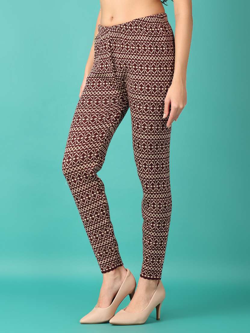 women self design woolen legging - 21533580 -  Standard Image - 2