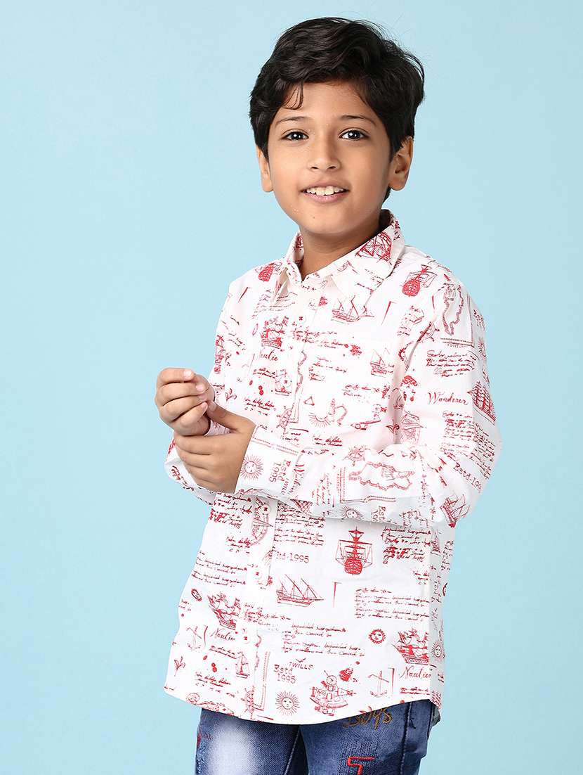 boys printed long sleeve shirts - 21533589 -  Standard Image - 2
