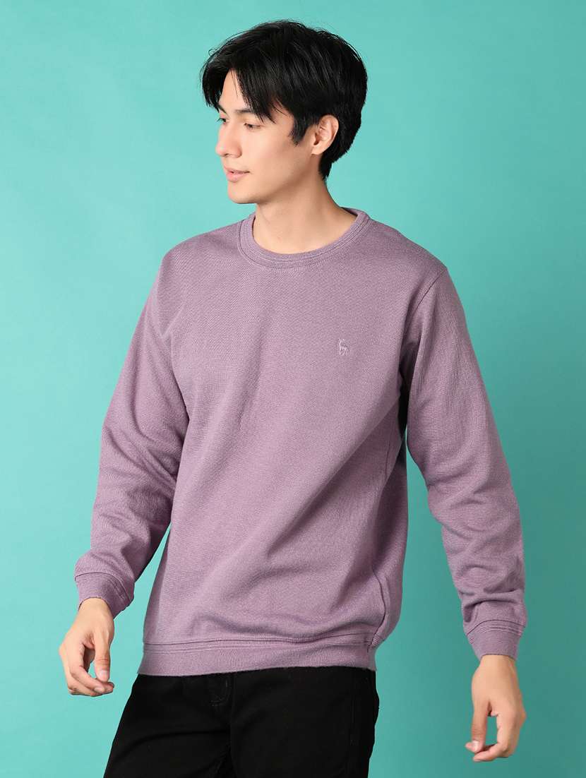 men long sleeves plain sweatshirt - 21533600 -  Standard Image - 2