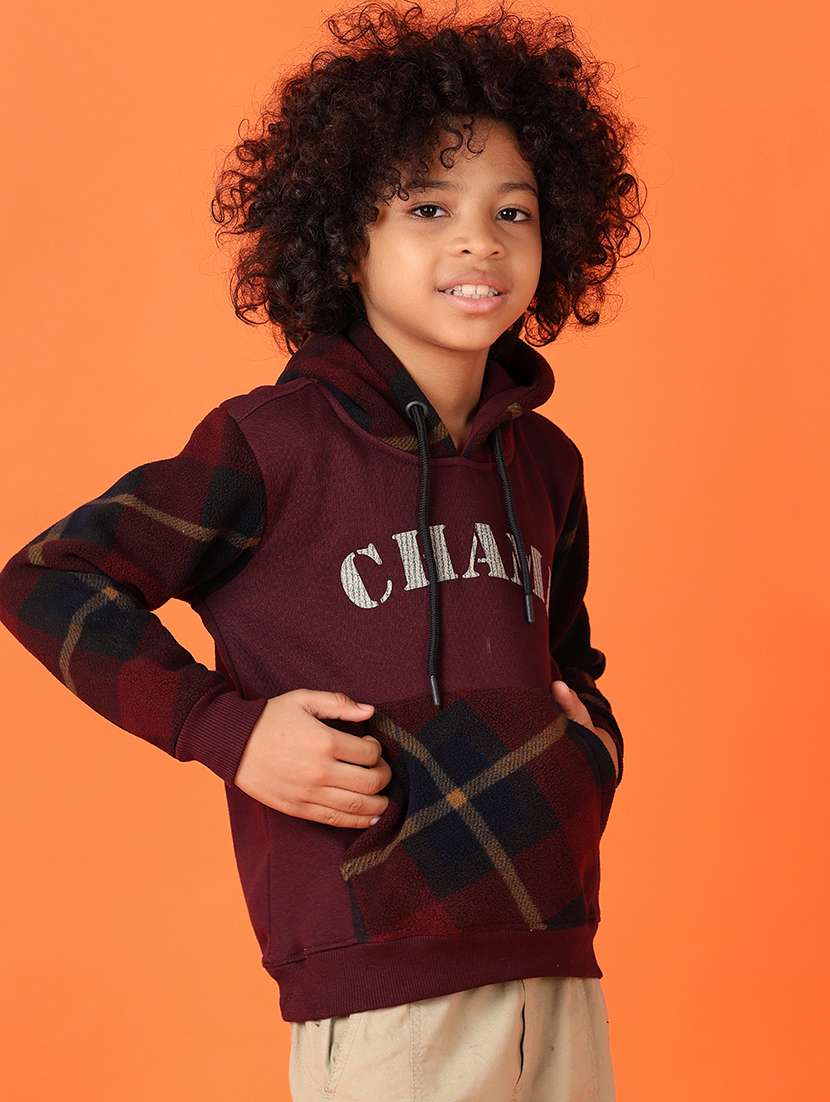 boys typographic long sleeve hooded sweatshirt - 21533629 -  Standard Image - 2