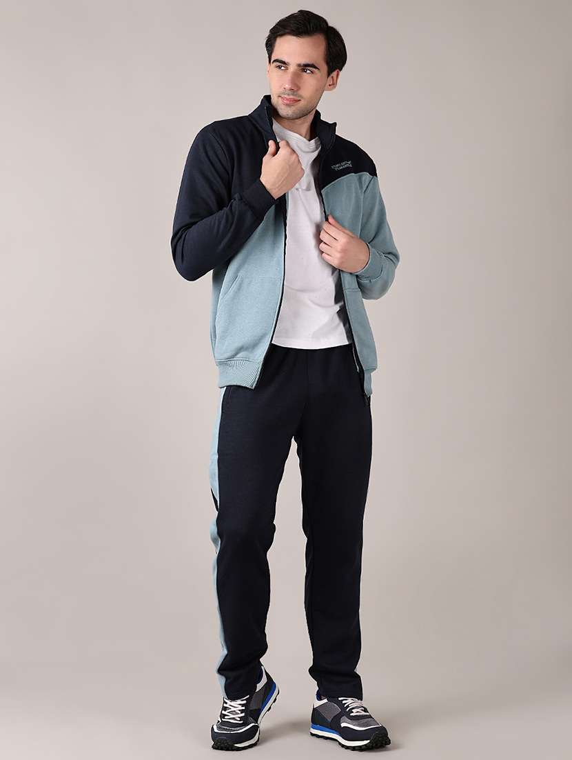 men color block active wear full length track suit - 21533672 -  Standard Image - 2