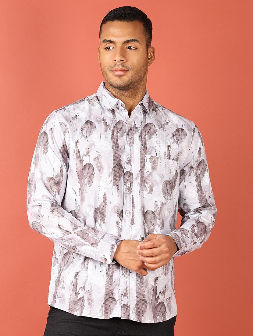 men long sleeves printed casual shirt - 21533695 - Zoom Image - 0