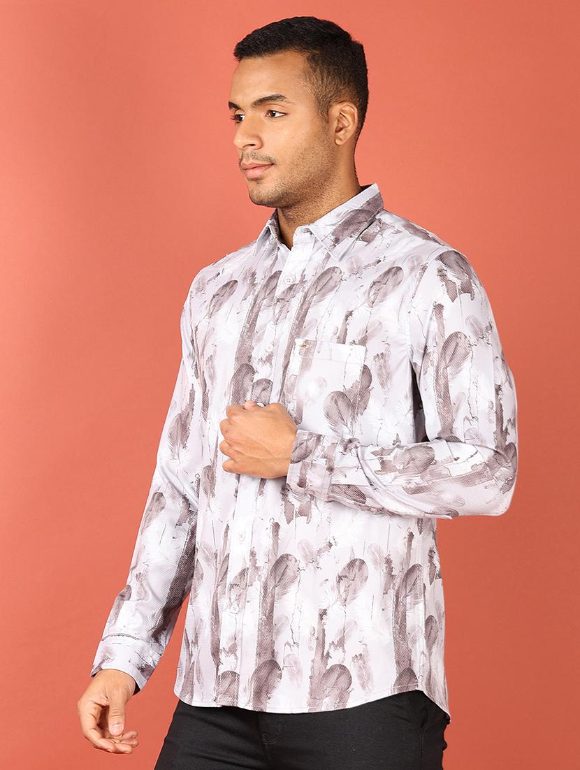 men long sleeves printed casual shirt - 21533695 - Standard Image - 2