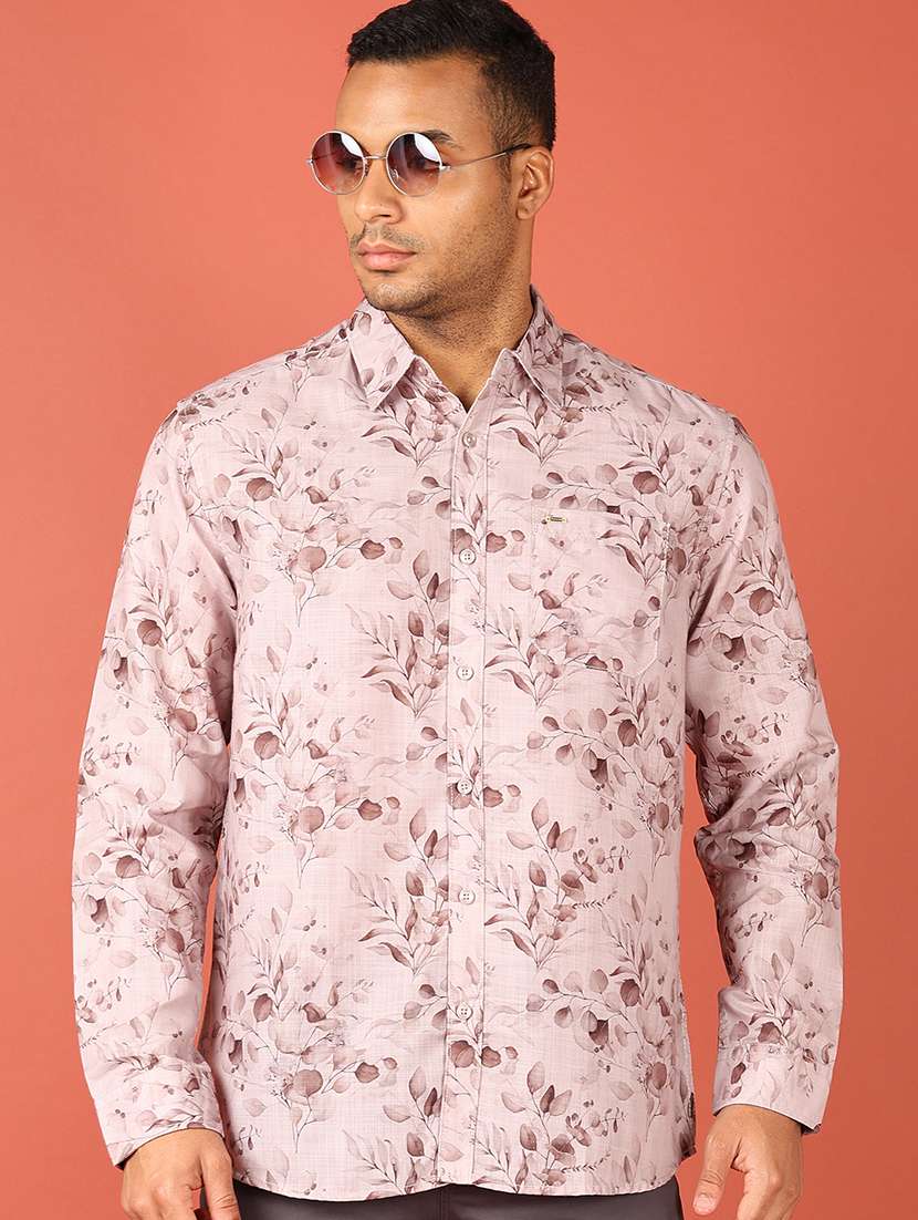 men long sleeves printed casual shirt - 21533697 -  Standard Image - 2