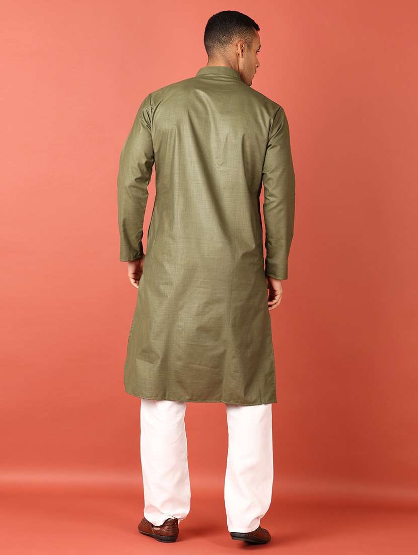 men solid kurta pyjama ethnic wear set - 21533701 -  Standard Image - 2