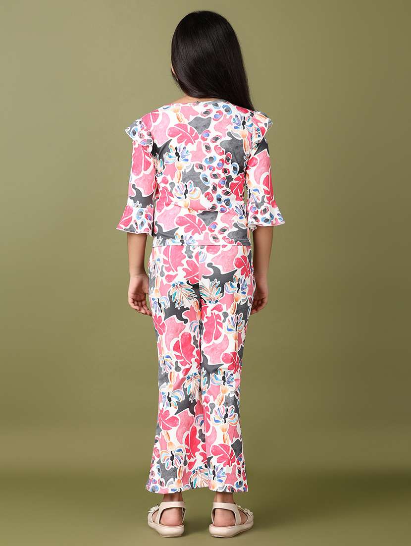 girls printed top & trouser full length sets - 21533726 -  Standard Image - 2