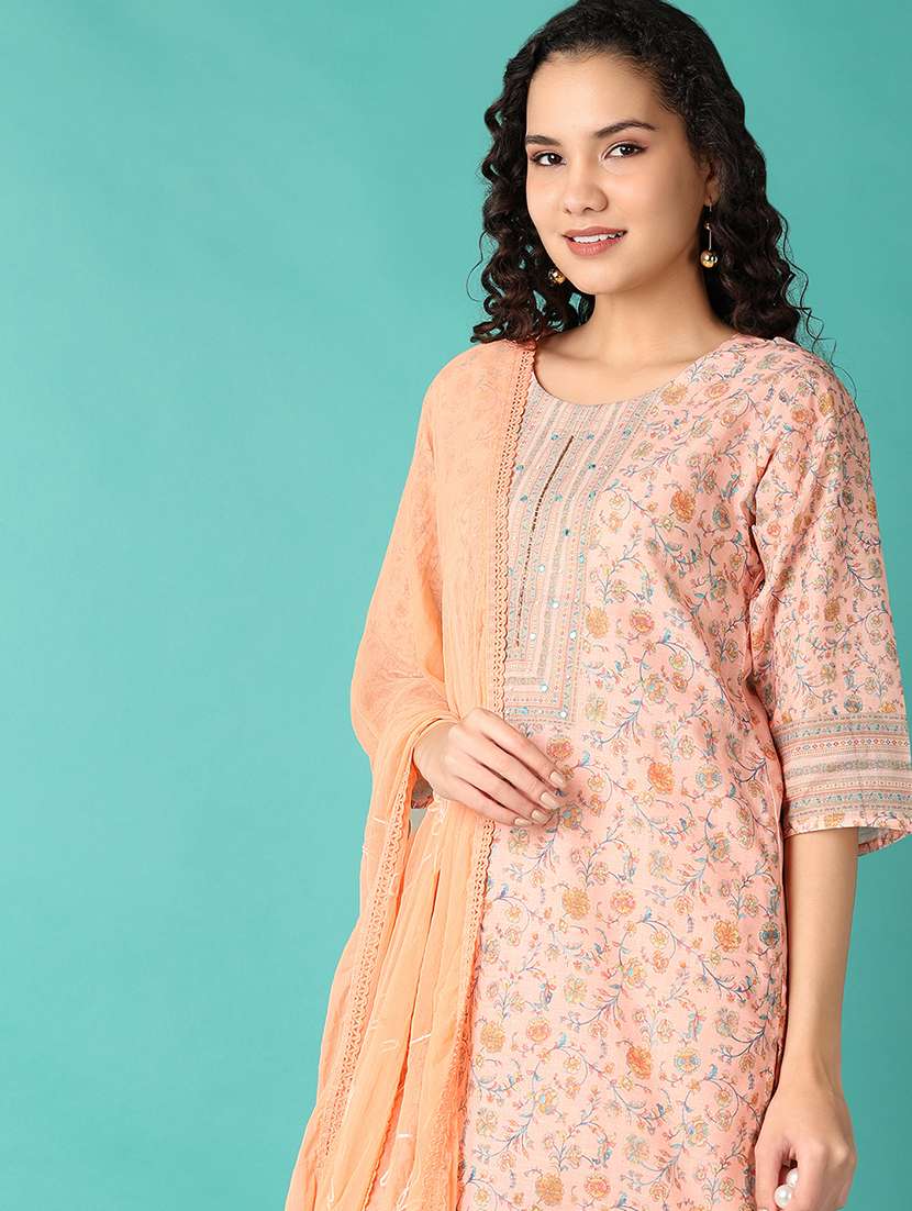 women floral kurta pant set with dupatta - 21533731 -  Standard Image - 2