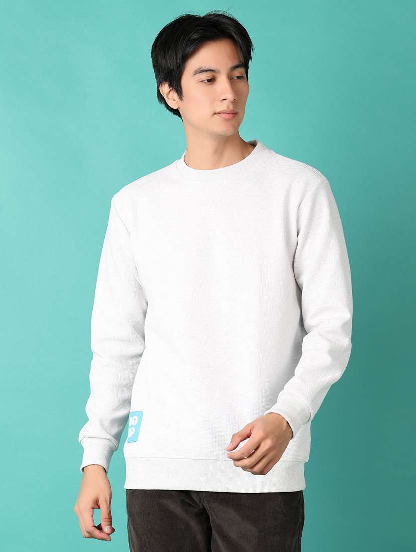 men long sleeves plain sweatshirt
