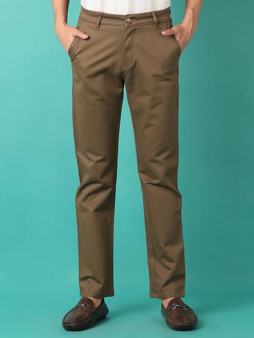 men mid rise solid chinos - 21533993 - Standard Image - 0