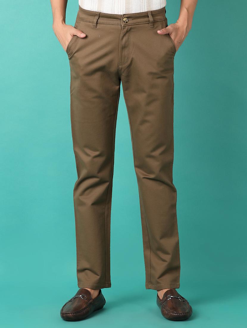 men mid rise solid chinos - 21533993 - Zoom Image - 0