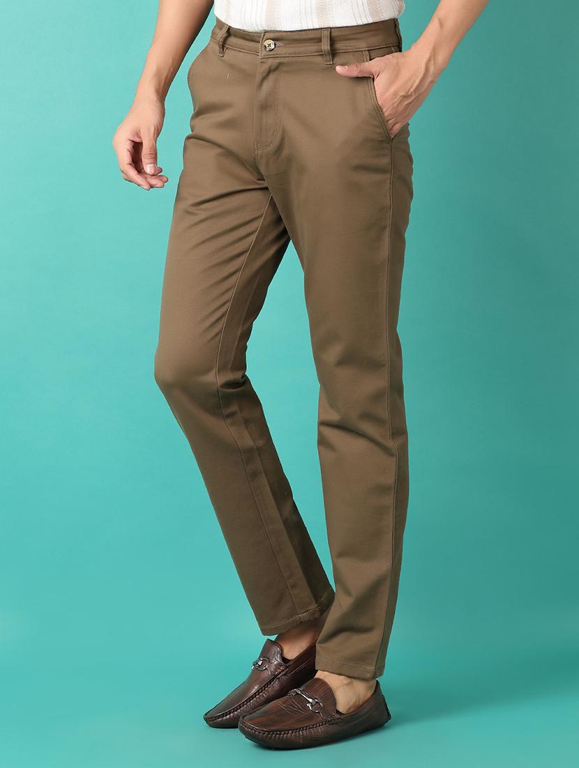 men mid rise solid chinos - 21533993 - Standard Image - 2