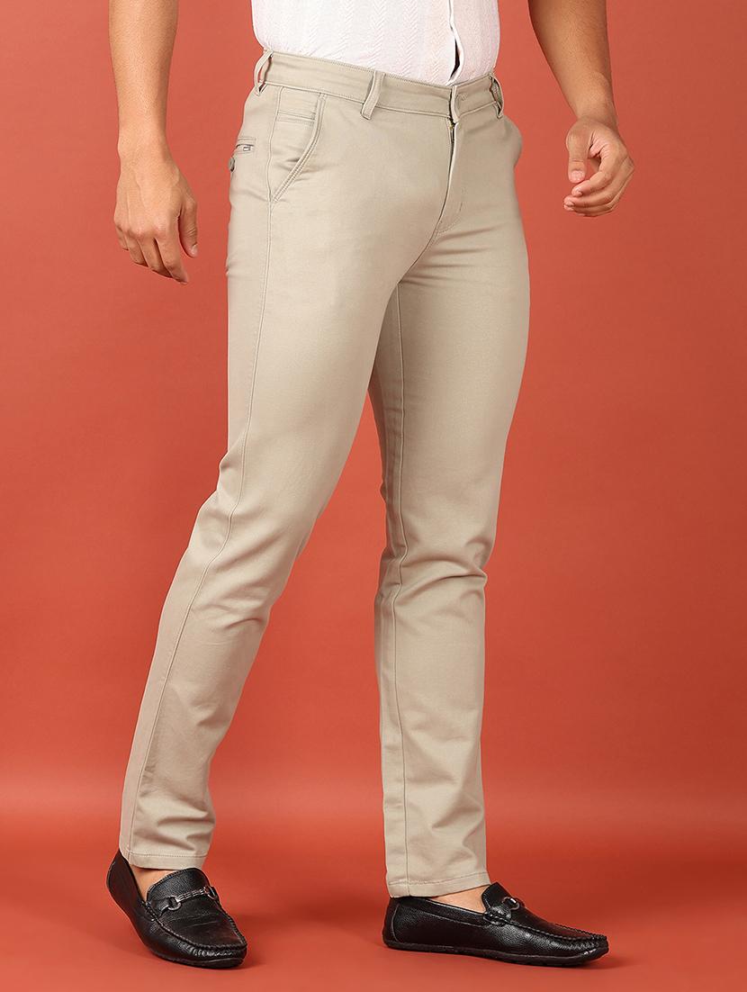 men mid rise solid chinos - 21533997 - Standard Image - 2