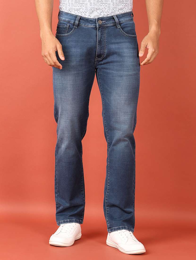men plain mid rise denim jean - 21533998 - Zoom Image - 0