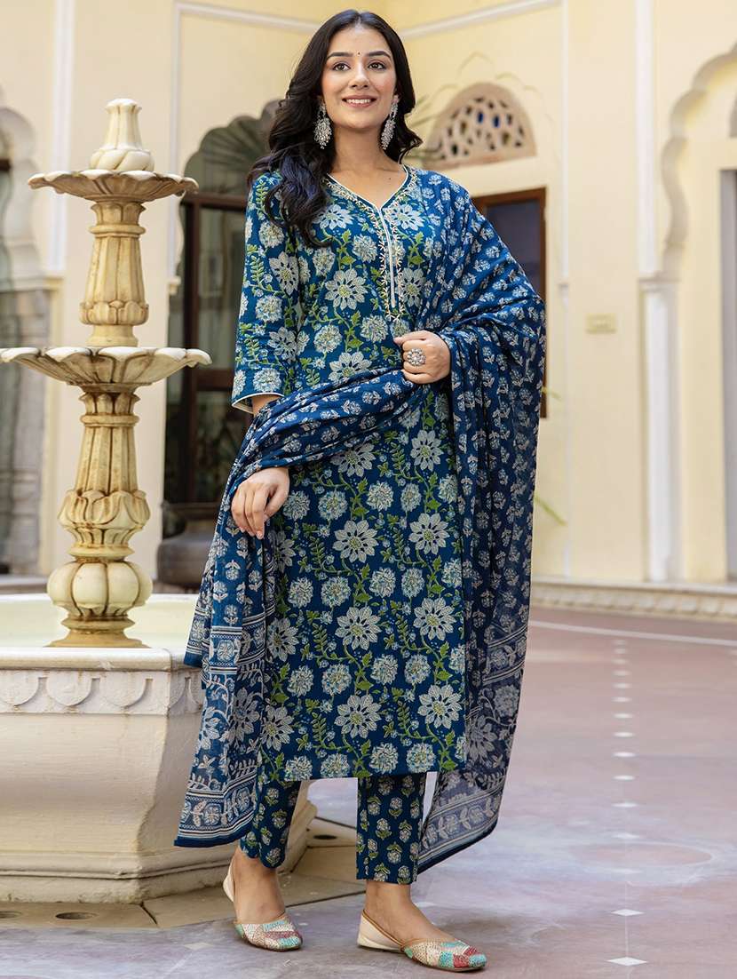 women kurta pant set with dupatta - 21534219 -  Standard Image - 2
