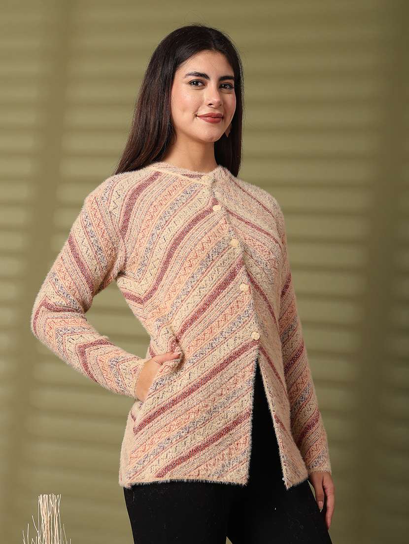 women long sleeve self-designed regular cardigan - 21534487 -  Standard Image - 2