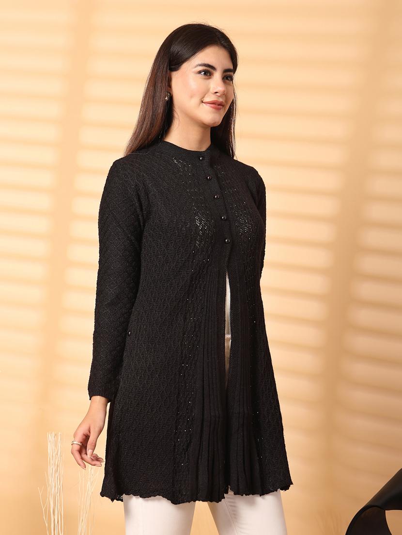 women self desined long sleeve cardigan - 21534493 - Standard Image - 2