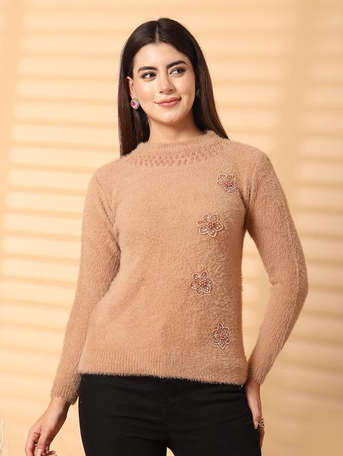 women round neck long sleeve pullover - 21534510 - Standard Image - 0