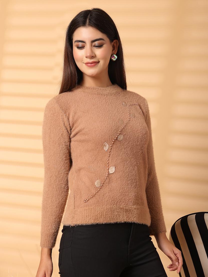 women long sleeve self-designed regular pullover - 21534514 - Standard Image - 2
